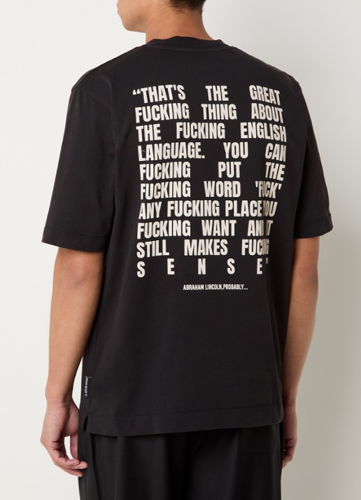 Hopeium T-shirt met logo- en backprint