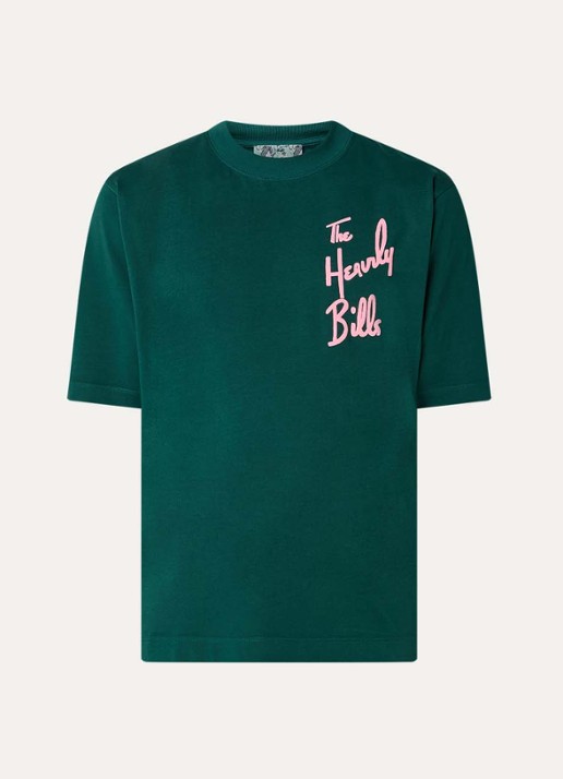 Hopeium T-shirt met logoprint - voorkant groen