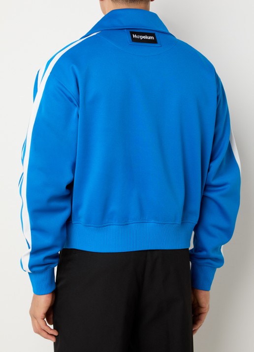 Hopeium Trackvest met ritszakken en logo - achterkant blauw