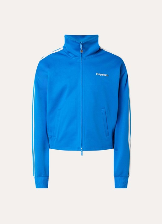 Hopeium Trackvest met ritszakken en logo - voorkant 2 blauw