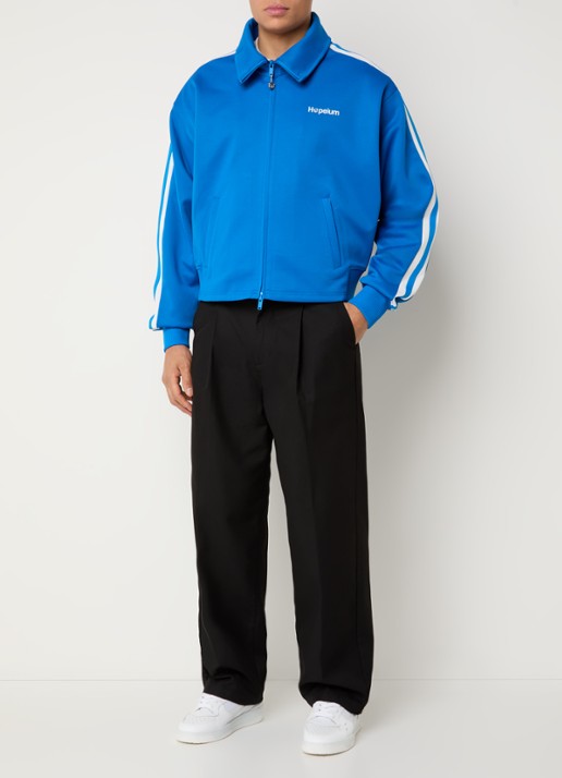 Hopeium Trackvest met ritszakken en logo - voorkant 3 blauw