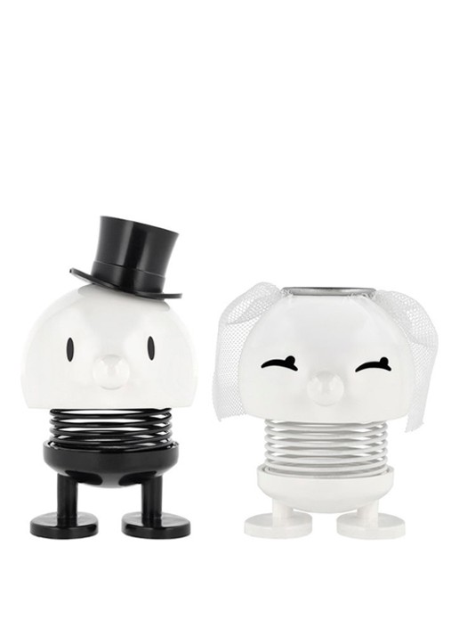 Hoptimist Bride & Groom ornament 8,5 cm set van 2