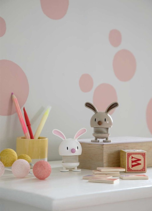Hoptimist Bunny ornament 7,2 cm - voorkant 2 beige