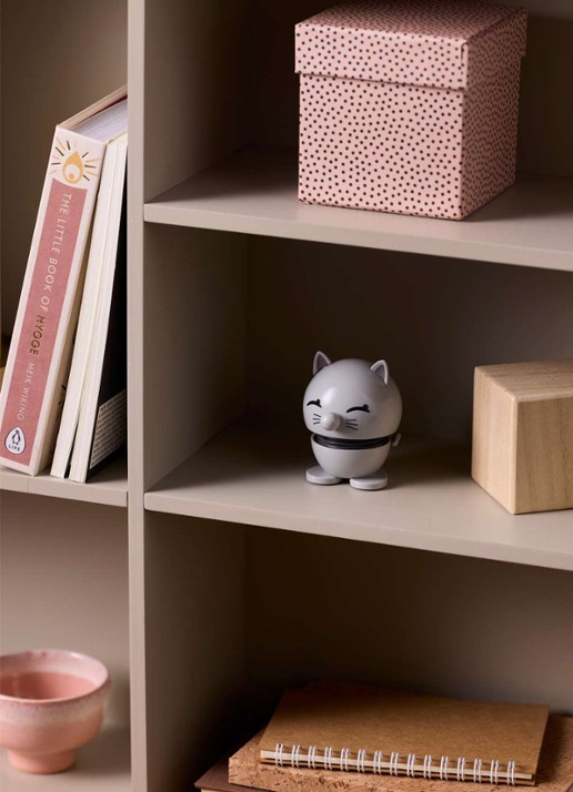 Hoptimist Cat ornament 7,2 cm - achterkant 3 grijs