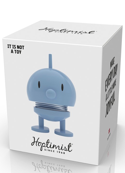 Hoptimist Hoptimist Bumble S ornament 7,6 cm - detail 3 lichtblauw