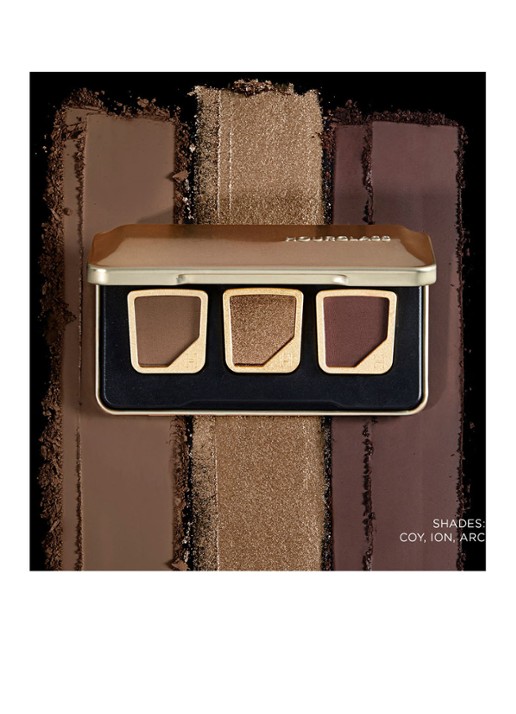 Hourglass Curator 3-Pan Palette - leeg oogschaduw palette - detail 5 zwart/goud