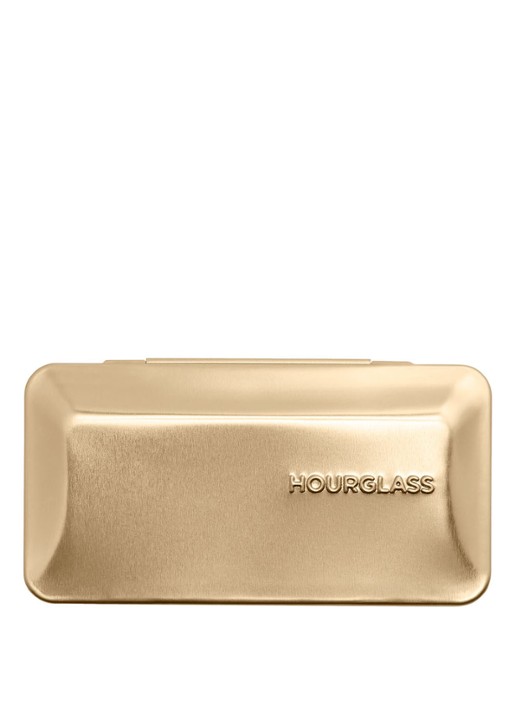 Hourglass Curator 3-Pan Palette - leeg oogschaduw palette - voorkant 2 zwart/goud