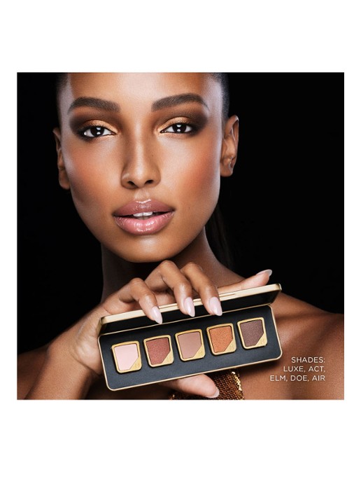 Hourglass Curator 5-Pan Palette - leeg oogschaduw palette - detail 4 zwart/goud