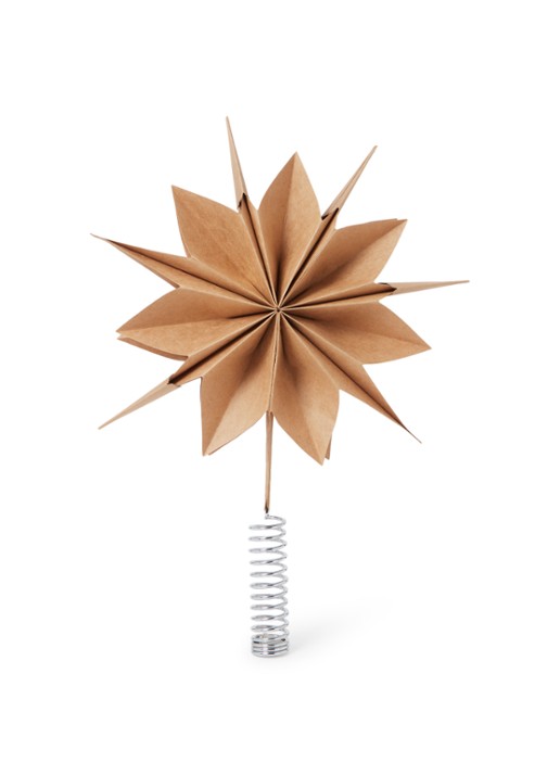 House Doctor Stervormige piek 33 cm - voorkant 2 lichtbruin