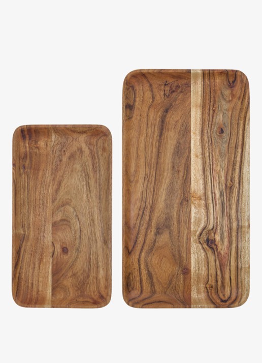 House Doctor Wood serveerschaal set van 2