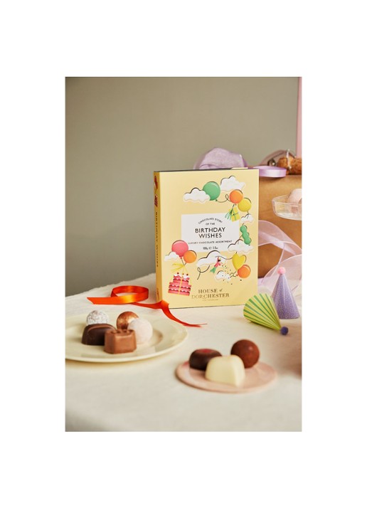 House of Dorchester Happy Birthday Book Box chocolade bonbons 8 stuks - achterkant undefined