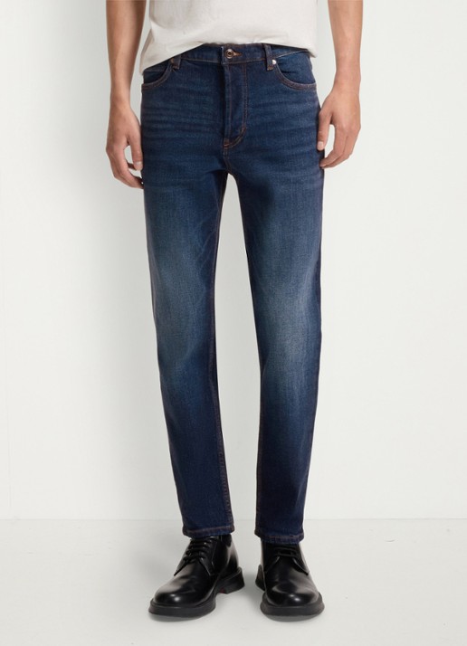 HUGO 634 slim fit jeans met donkere wassing