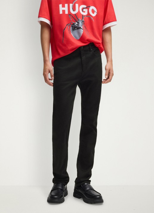 HUGO 708 slim fit jeans met gekleurde wassing