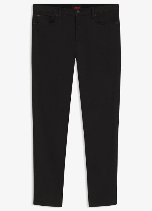 HUGO 734 extra slim fit jeans met gekleurde wassing - voorkant 2 zwart