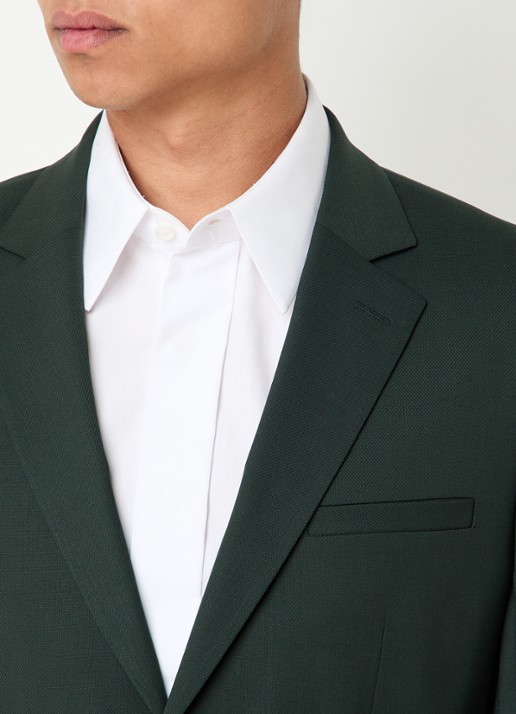 HUGO Arti-Hesten253X slim fit 2-delig pak in scheerwolblend - detail 7 groen