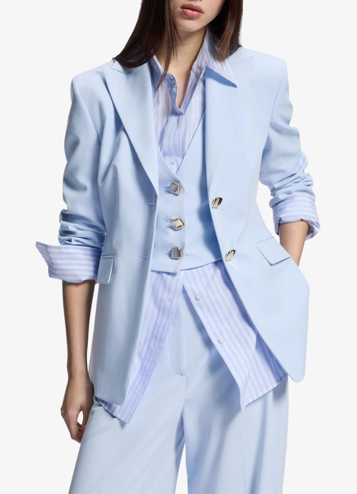 HUGO Asmalla regular fit blazer met klepzakken