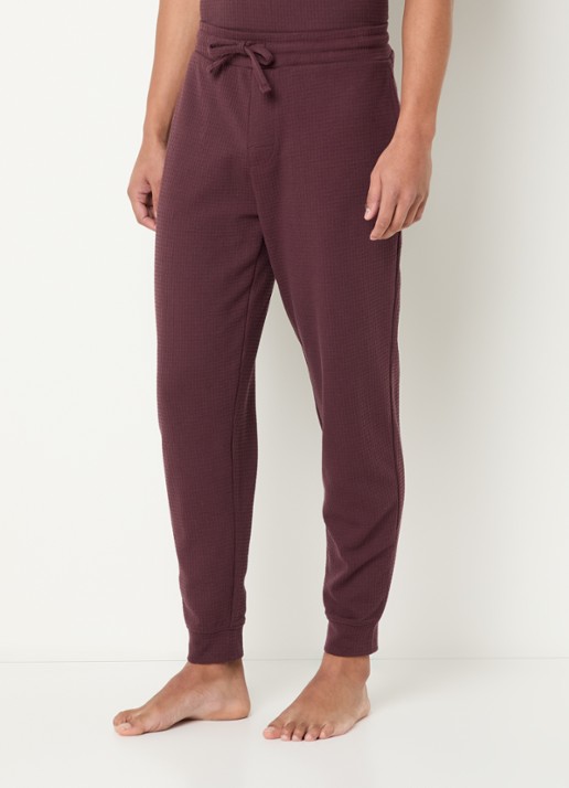 HUGO Austin pyjamabroek met steekzakken - detail 8 roodbruin