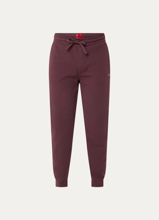 HUGO Austin pyjamabroek met steekzakken - voorkant 3 roodbruin