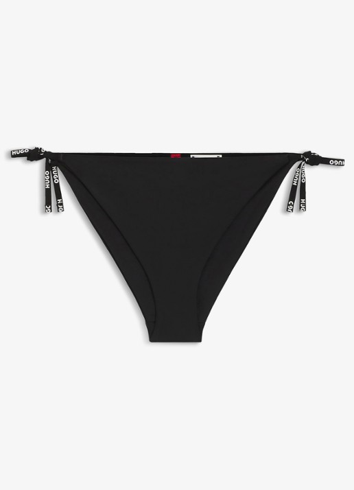 HUGO Bikinislip met logobandjes - voorkant 2 zwart