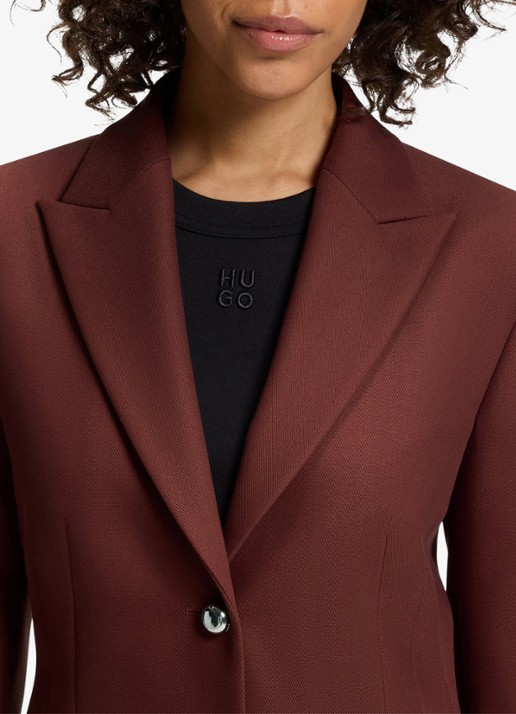 HUGO Blazer met klepzakken - detail 3 bruin