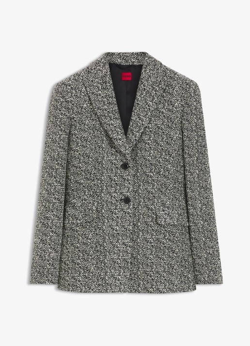 HUGO Blazer met visgraat dessin