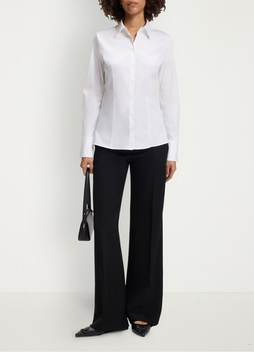 HUGO Blouse met kraag - voorkant 2 wit