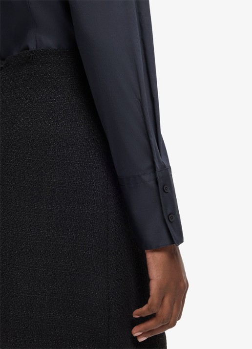 HUGO Blouse met kraag - detail 4 donkerblauw