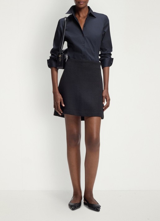 HUGO Blouse met kraag - voorkant 6 donkerblauw