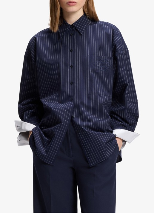 HUGO Blouse met krijtstreep