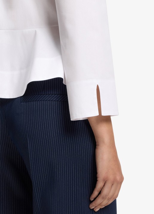 HUGO Blouse met peplum - detail 5 wit