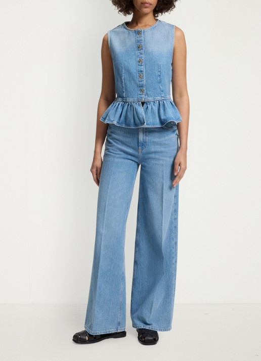 HUGO Blouse met peplum - voorkant 2 jeans