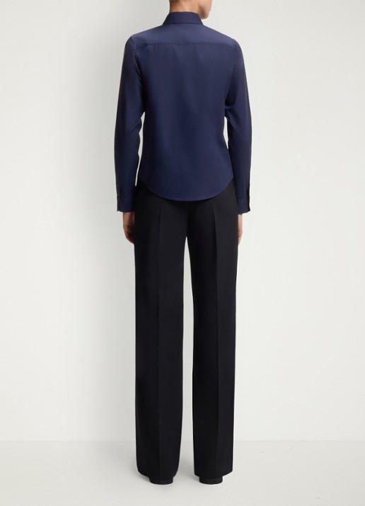 HUGO Blouse van katoen - achterkant 3 donkerblauw