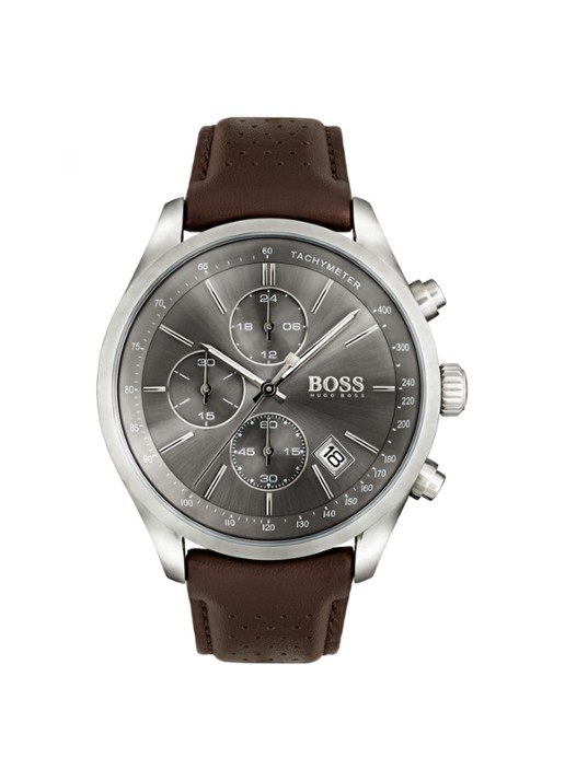 HUGO BOSS Horloge Grand Prix HB1513476 - voorkant zilver