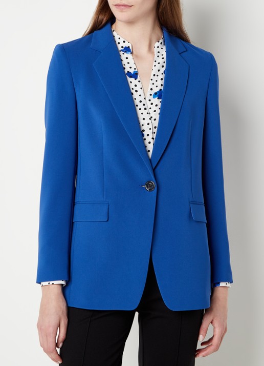 HUGO BOSS Jocalua blazer met klepzakken - detail 4 kobaltblauw