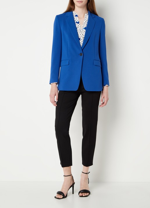 HUGO BOSS Jocalua blazer met klepzakken - voorkant 2 kobaltblauw