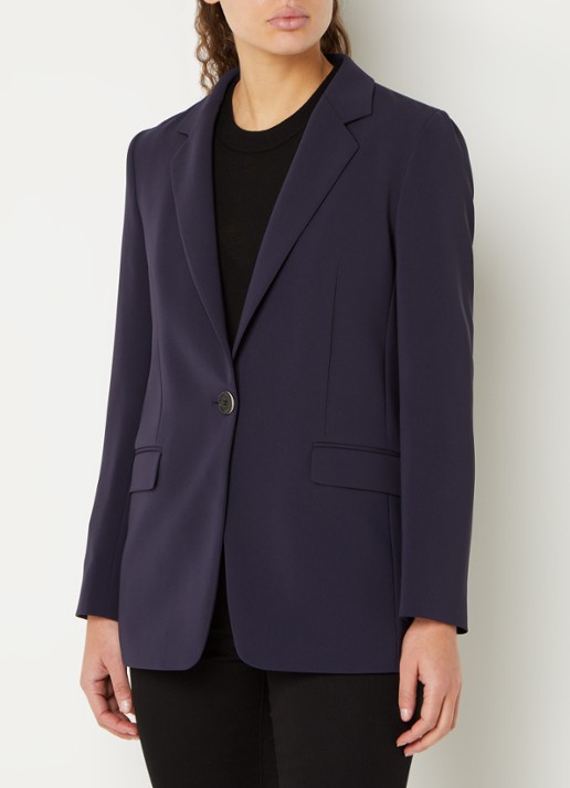 HUGO BOSS Jocalua blazer met klepzakken - detail 3 donkerblauw