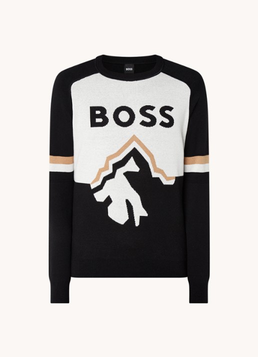 HUGO BOSS Lanius pullover met ingebreid logo