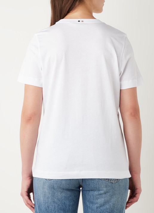 HUGO BOSS nte T-shirt met logoprint - achterkant 2 camel