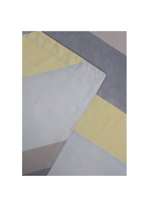 HUGO BOSS Scarf laken van katoensatijn 300TC - voorkant multicolor