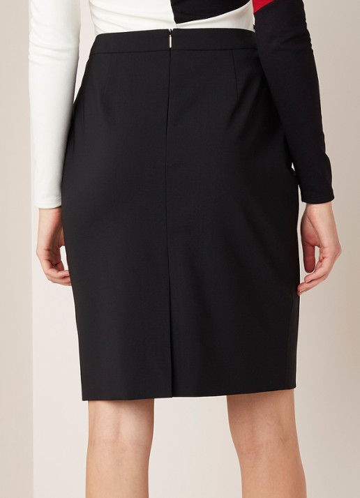 HUGO BOSS Vilea rok in zwart - achterkant zwart