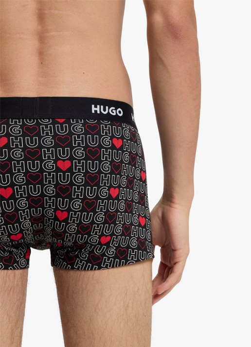 HUGO Boxershorts met logoband in 3-pack - detail 3 kersenrood
