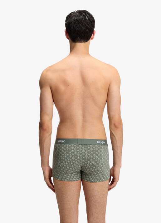 HUGO Boxershorts met logoband in 3-pack - achterkant groen