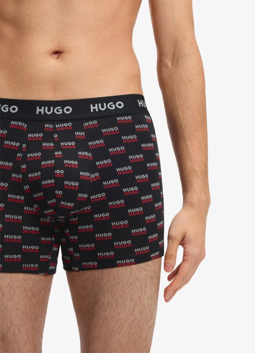HUGO Boxershorts met logoband in 3-pack - detail 3 rood