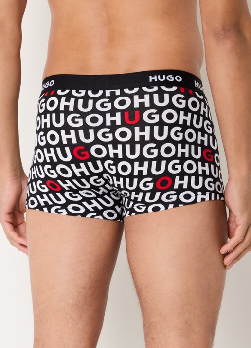 HUGO Boxershorts met logoband in 3-pack - achterkant rood