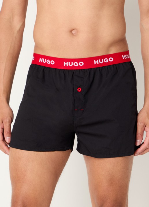 HUGO Boxershorts met logoband in 3-pack - detail 4 vuurrood