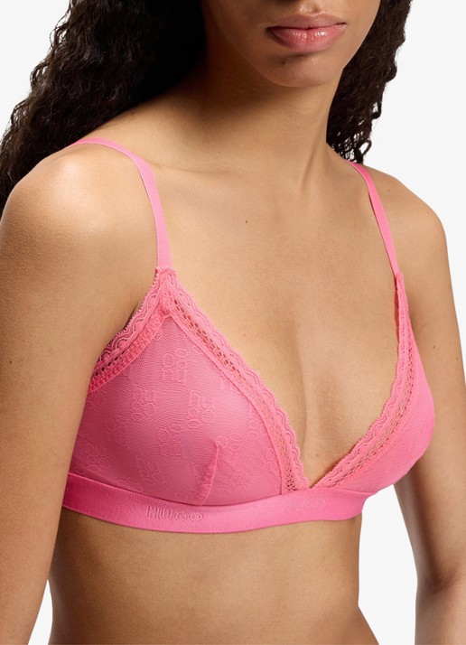 HUGO Bralette van kant - detail 4 roze