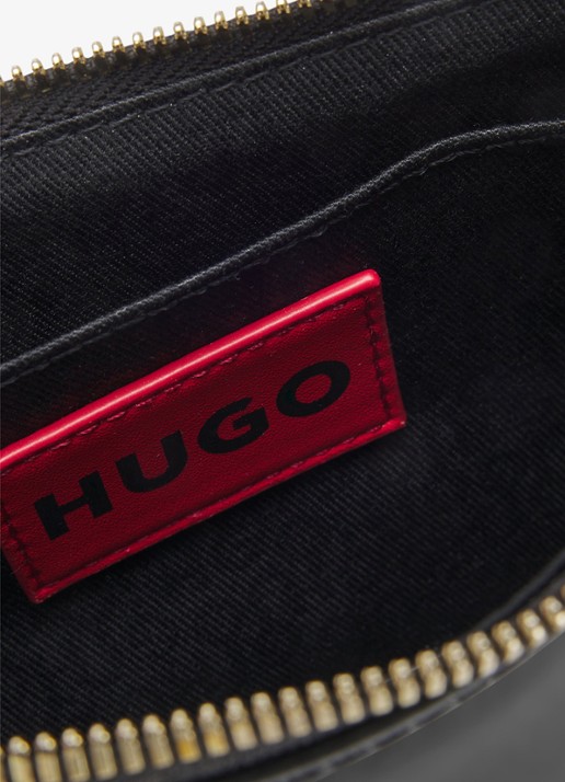 HUGO Crossbodytas van imitatieleer - achterkant 3 zwart