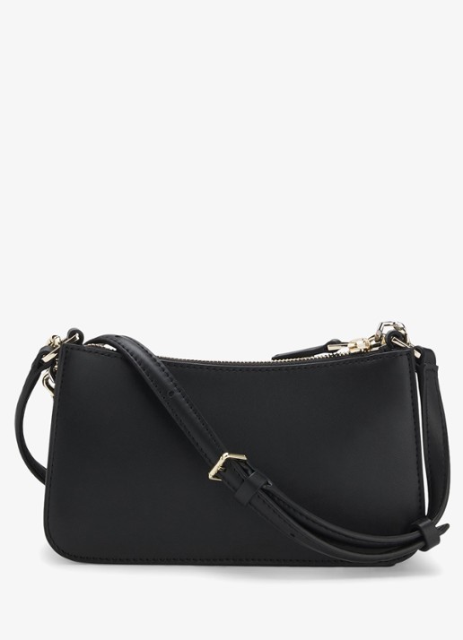 HUGO Crossbodytas van imitatieleer - voorkant 2 zwart