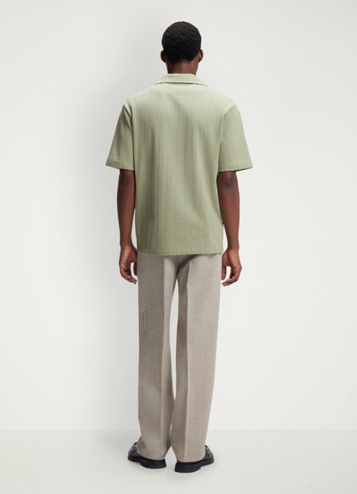 HUGO Dalibo polo met logoborduring - achterkant light/pastel green-337 / groen