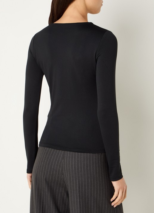 HUGO Dasaiia longsleeve met logo - achterkant 2 zwart